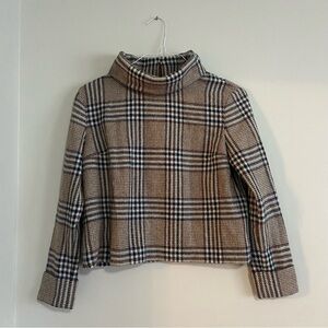 Burberry-style Turtle Neck Crop Sweater Rachel Zoe (2)